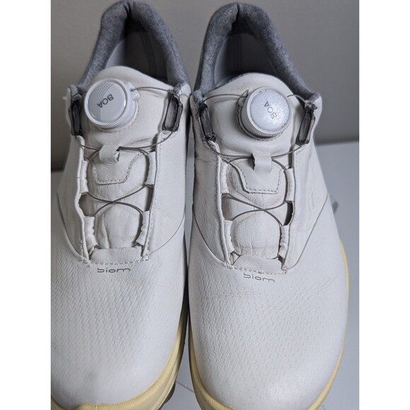 ECCO BIOM Hybrid 3 BOA GORE-TEX YAK Golf Shoes White Yellow Womens Size 11 - Picture 3 of 11